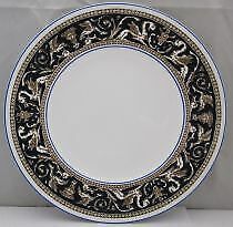 Set of 3 Wedgwood Florentine Dark Blue Rim (1956) Bread & Butter Plates