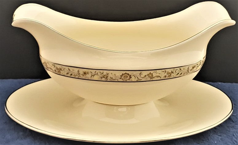 Lenox Springdale Gravy Boat with Attached Underplate –