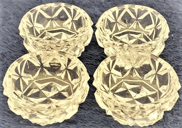 Set of 4 Unkown Unkown Crystal Salt Holders