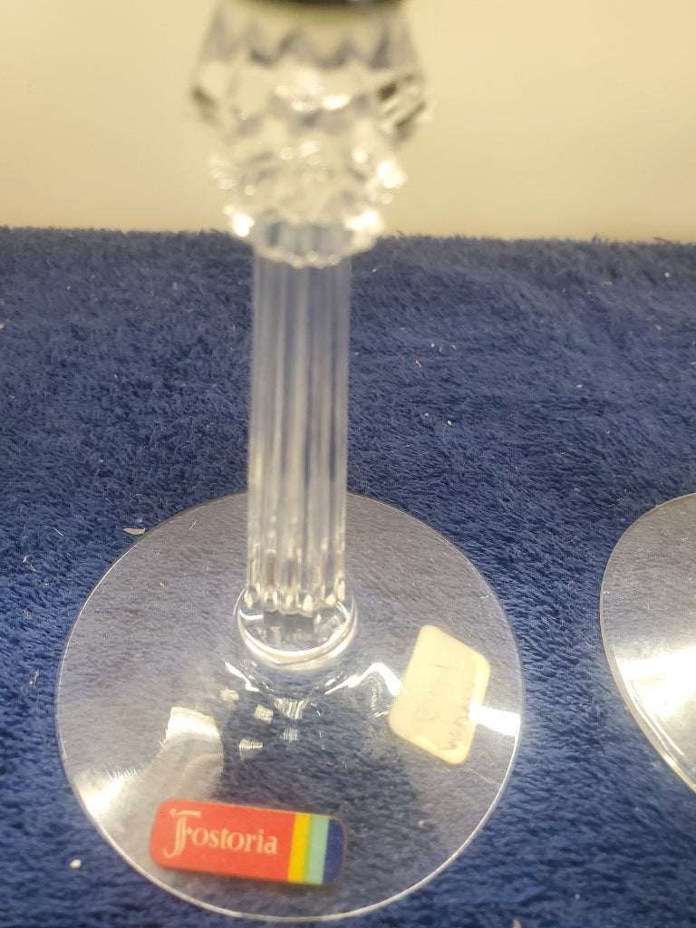 Fostoria Nouveau Gray Water Goblet & Champagne/Tall Sherbet LK