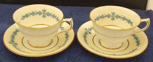 Set of 2 Aynsley Cambridge Cup & Saucer Sets LK