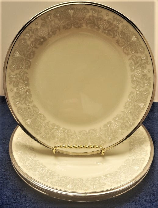 Set of 3 Lenox Snow Lily Salad Plates LK