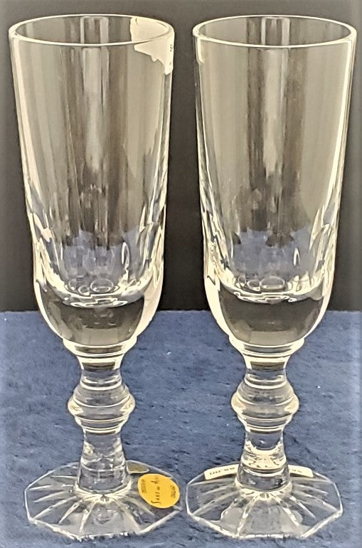 Set of 2 Sand & Dishes Madison Fluted Champagnes