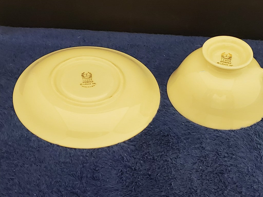 Set of 6 Lenox Springdale Cup & Saucer Sets
