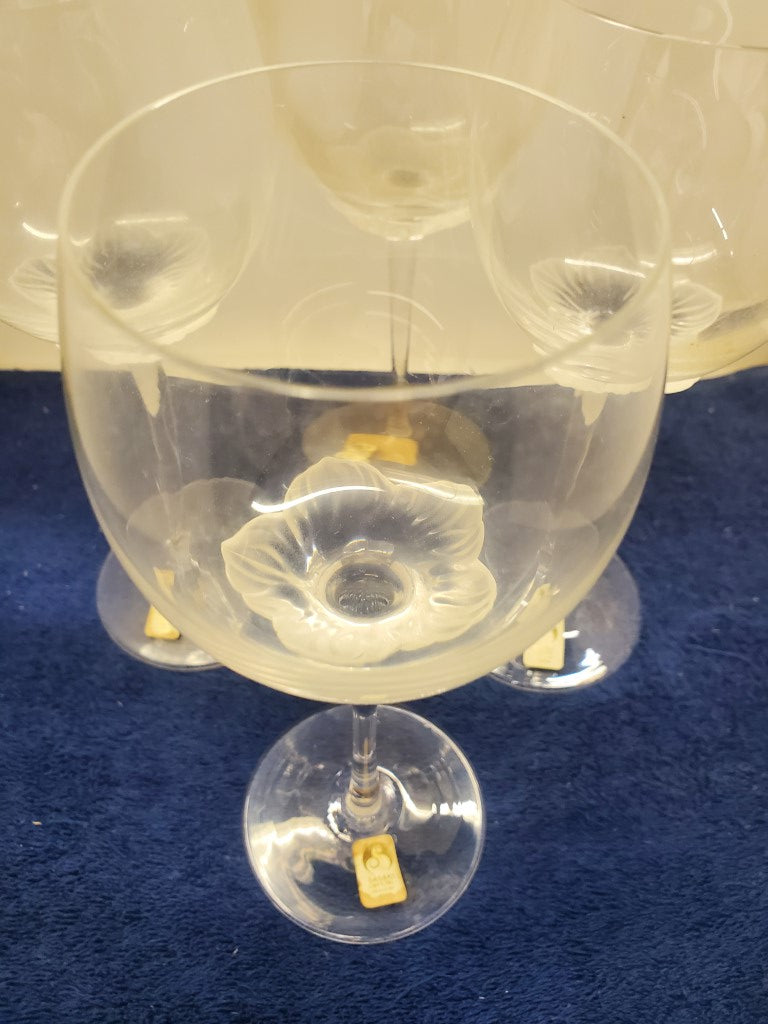 Set of 5 Sasaki Printemps Clear Goblets LK