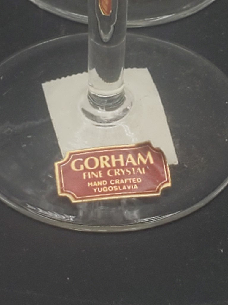 Set of 4 Gorham Laurin Plain Champagne Flutes LK