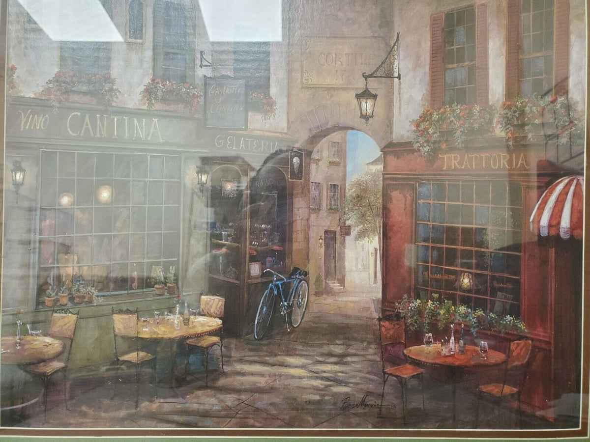 Collectable Framed Print Ruanne Manning 21" x 17" Courtyard Ambiance