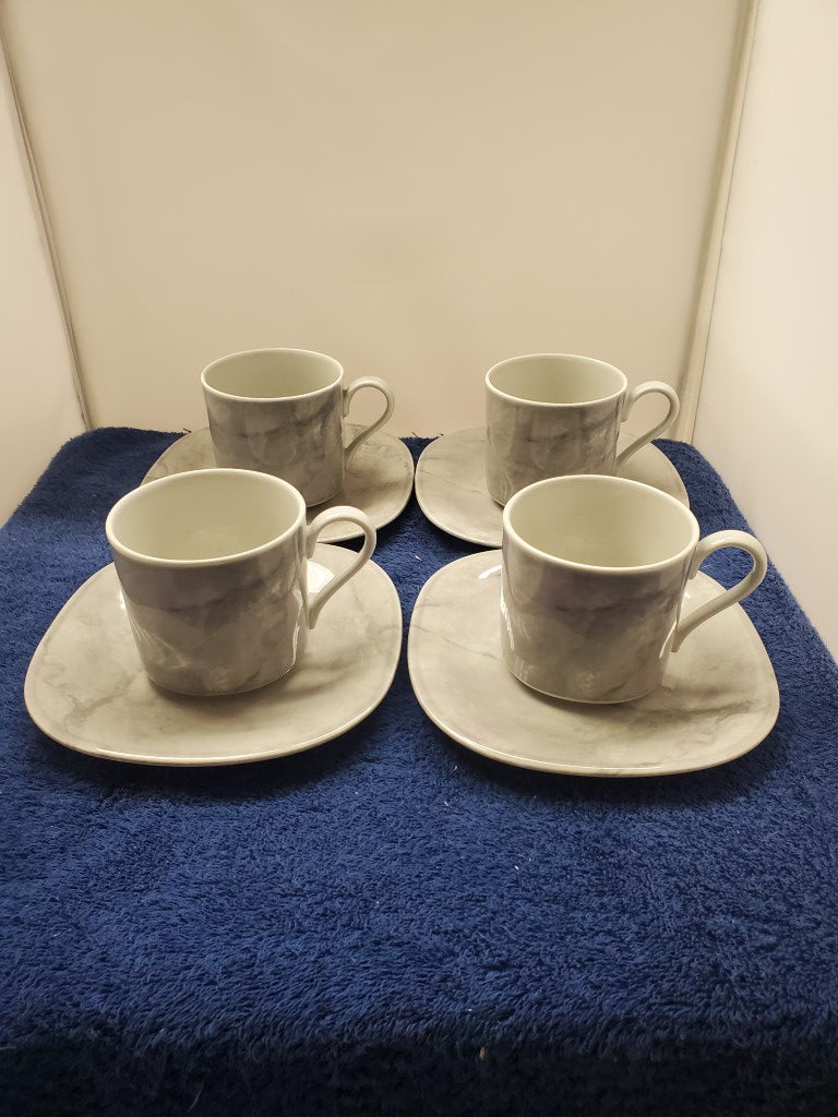 Set of 4 Mikasa Marbella Cup & Saucer Sets LK