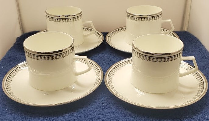 Set of 4 Mikasa Seville Cup & Saucer Sets