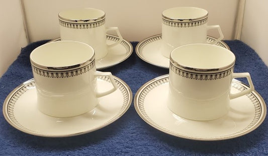 Set of 4 Mikasa Seville Cup & Saucer Sets