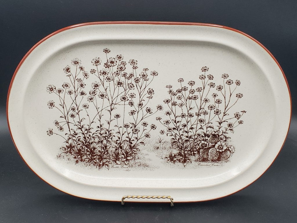 Noritake Desert Flowers 14" Oval Serving Platter LK