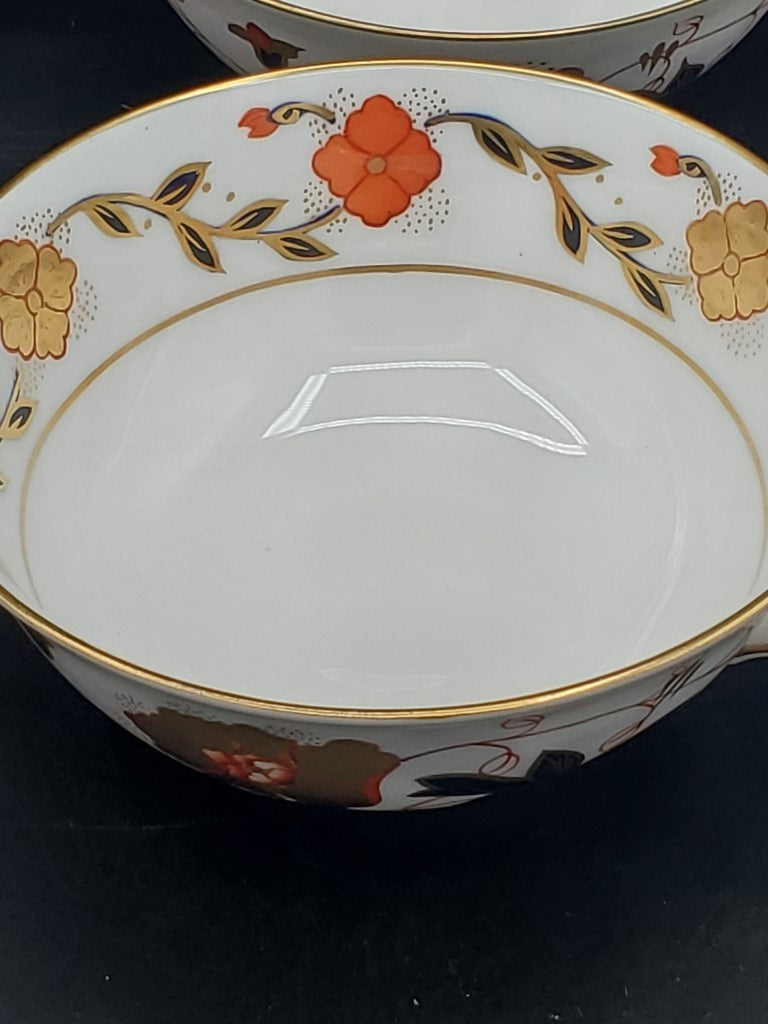 Set of 4 Royal Crown Derby Asian Rose (Duesbury Shape) Cream Soup Cup Onlys LK