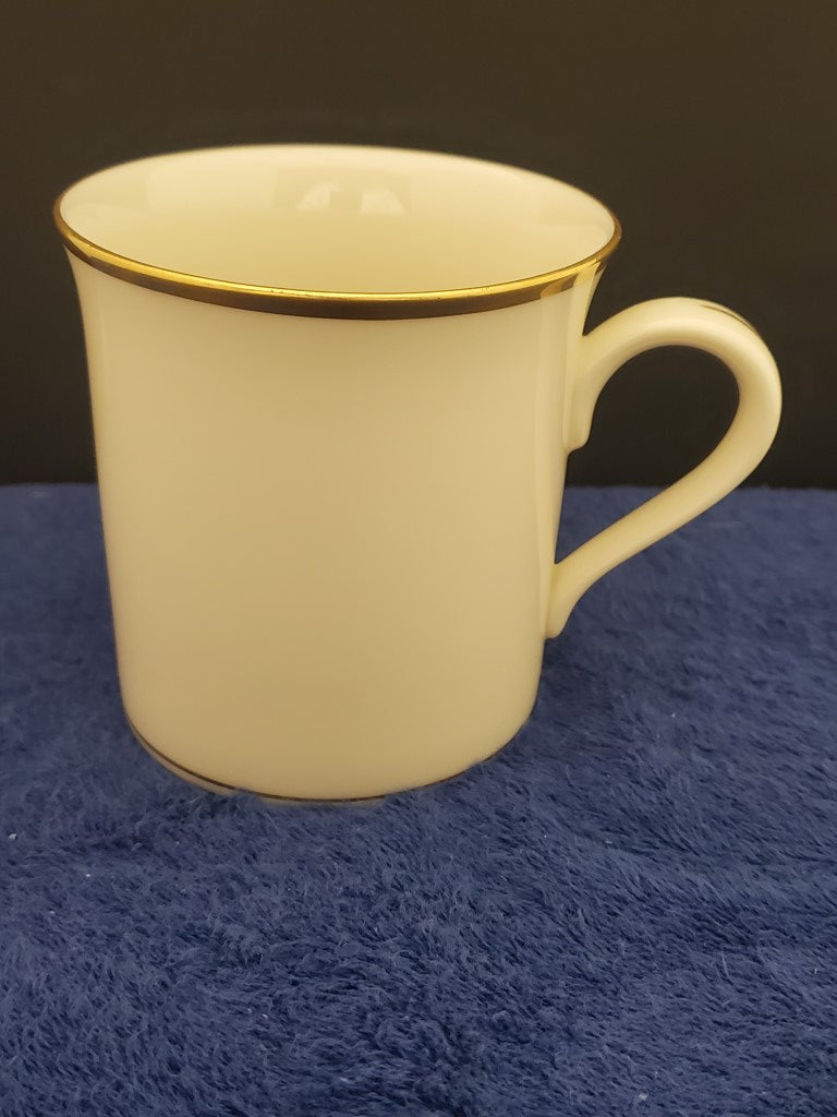 Set of 4 Lenox Eternal Restyled Mugs (Stripe Handle)