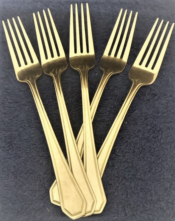 Set of 5 Wallace Casino (Stainless) Forks