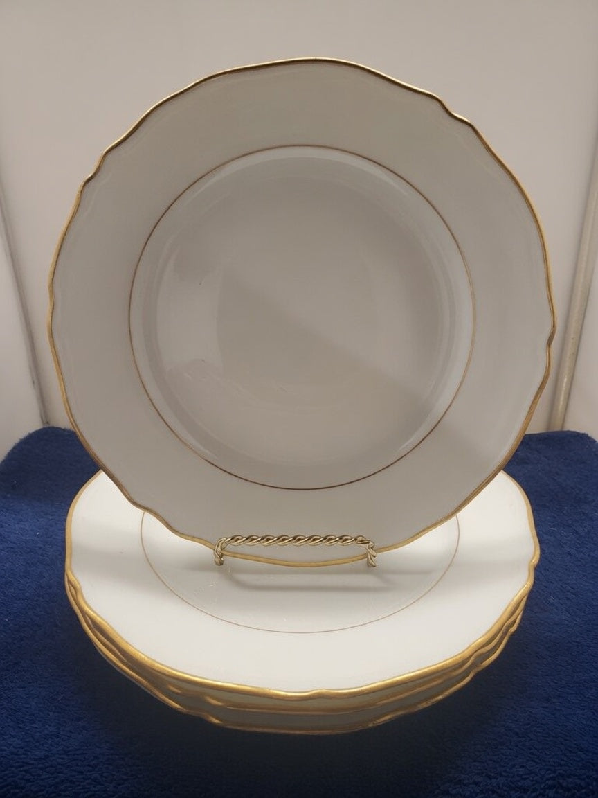 Set of 3 Chastagner Limoges (France) Unknown Salad Plate (with Inner Verge)s LK