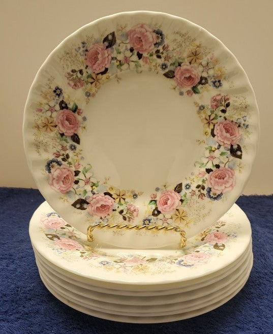 Set of 8 Minton Rose Garland Bread & Butter Plates –