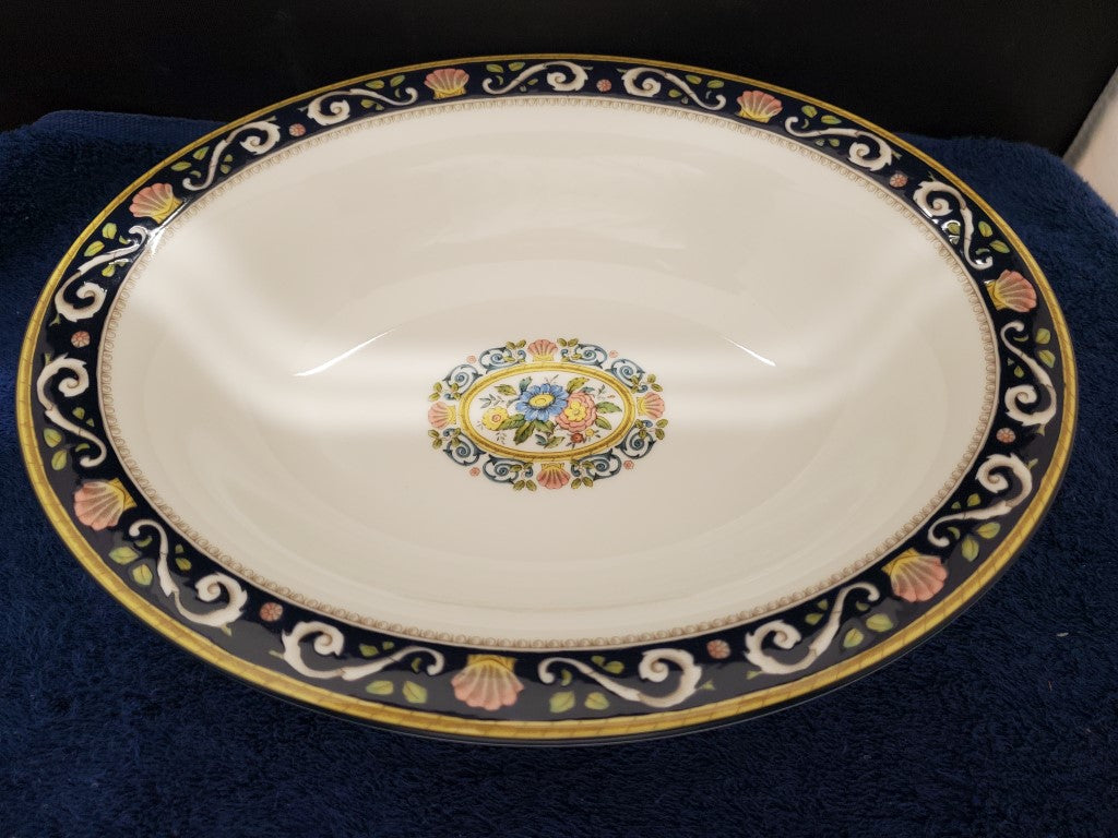 Wedgwood Runnymede Blue 9" Oval Vegetable Bowl LK