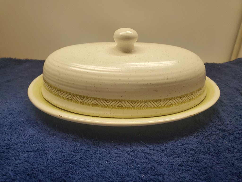 Franciscan Hacienda Green Covered Butter Dish LK
