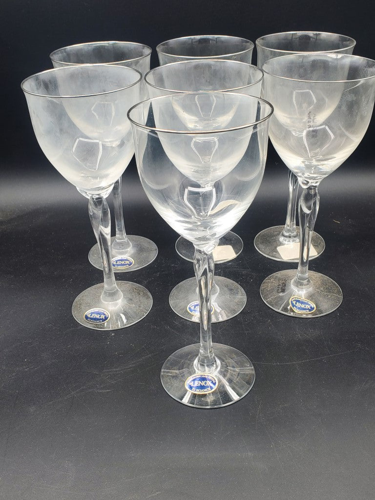 Set of 7 Lenox Elegance Wine Glasses