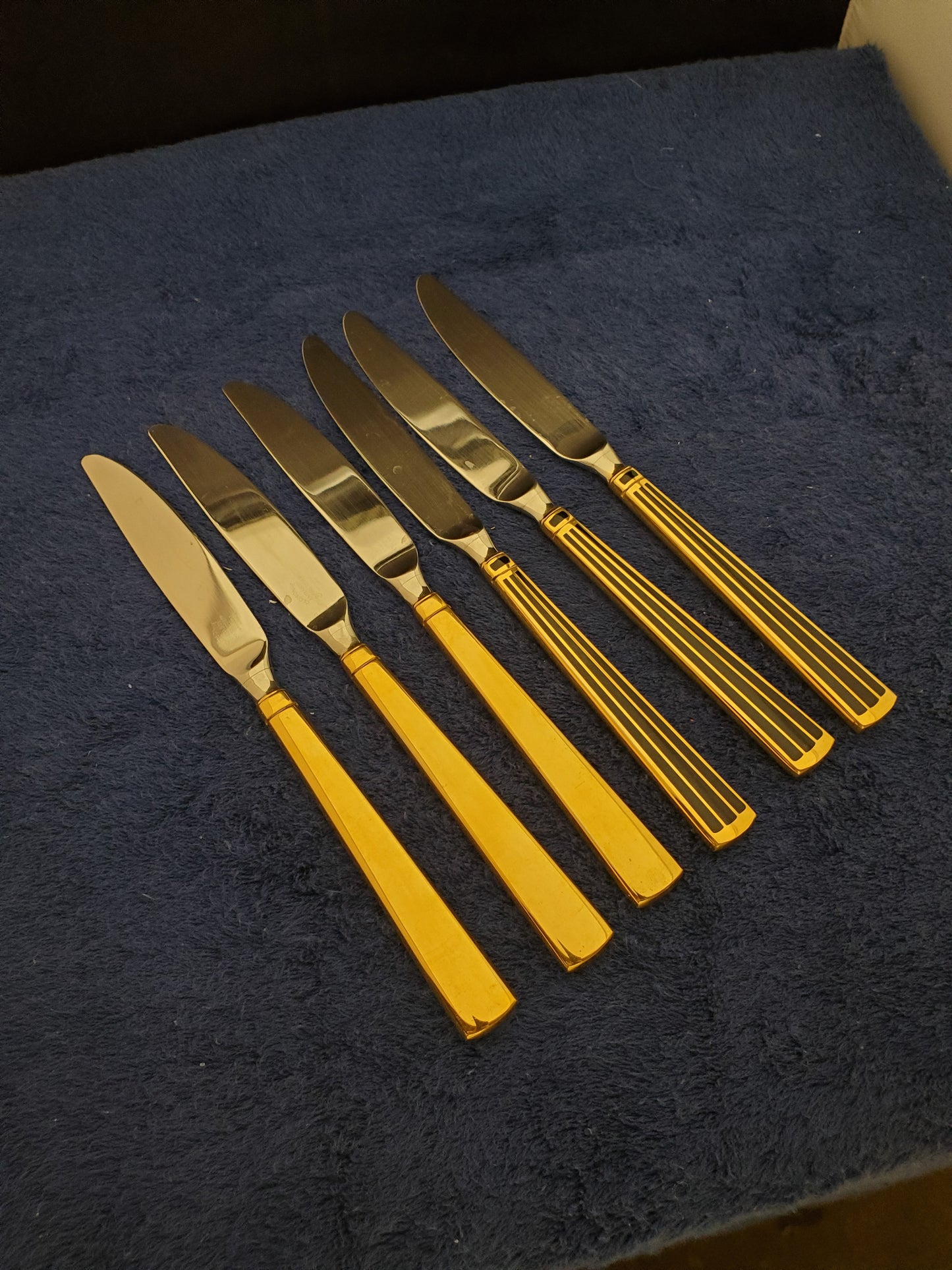 Set of 6 Kirk Steiff Cloisonne Embassy Modern Hollow Knife