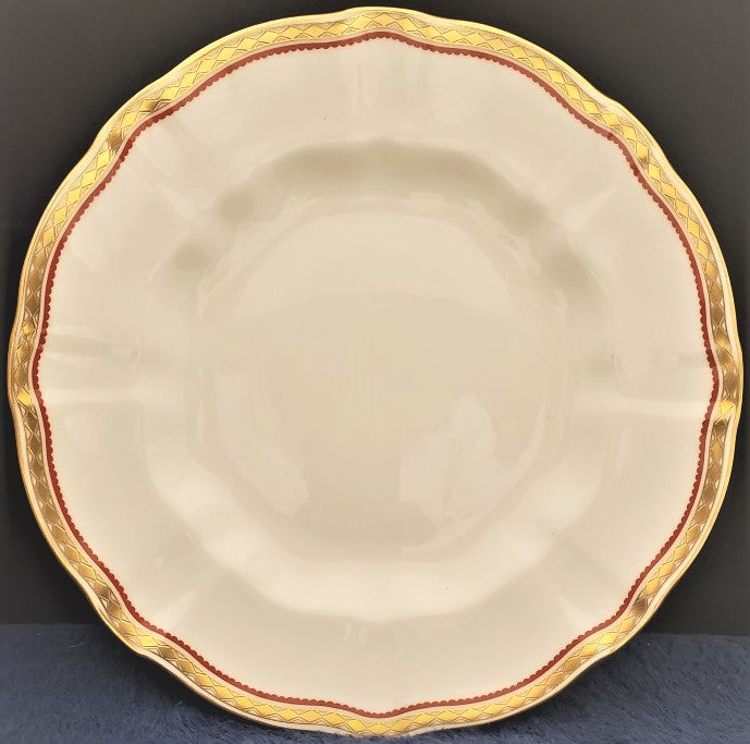 Royal Crown Derby Carlton Red Dinner Plate –