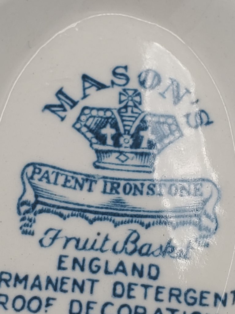 Mason's Fruit Basket Blue Multicolor Gravy Boat LK
