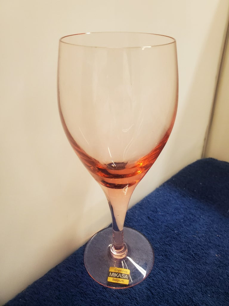 Set of 4 Mikasa Elegance Elegant Rose Water Goblets LK