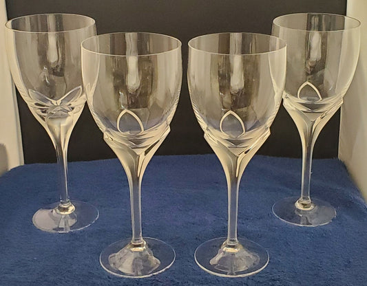 Set of 4 Rosenthal Iris (Frosted Stem) Water Goblet