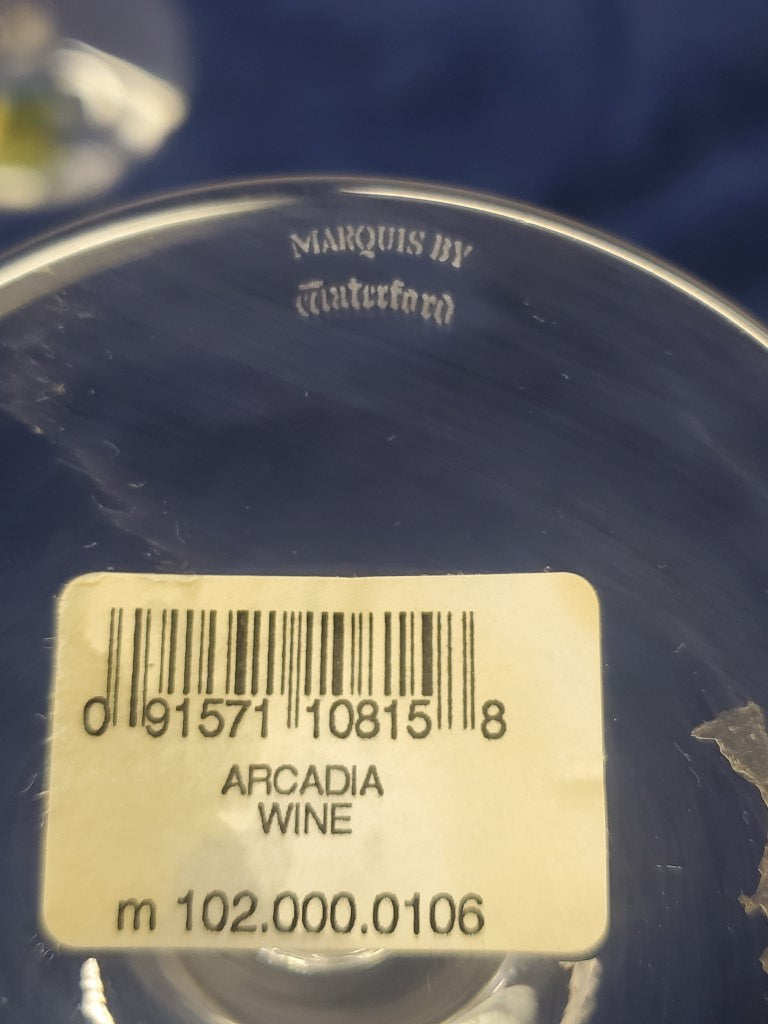 Set of 2 Waterford Arcadia Wine Goblets LK