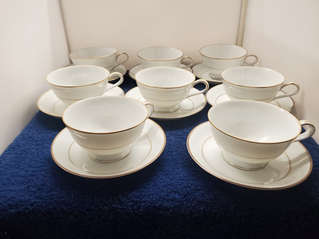 Set of 8 Noritake Dawn Cup & Saucer Sets LK