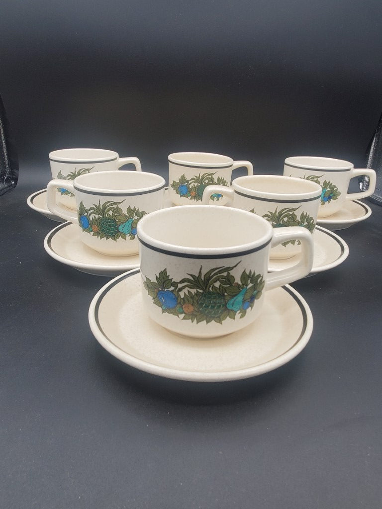Set of 6 Lenox Fall Bounty Cup & Saucer Sets LK