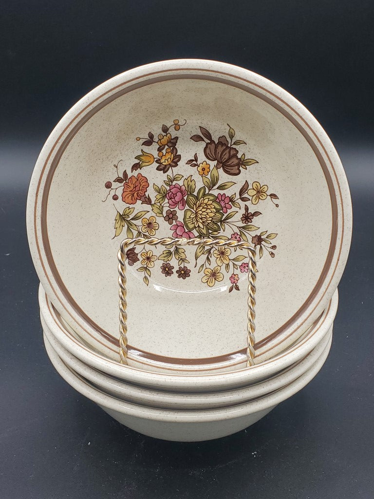 Set of 4 Royal Doulton Gaiety Coupe Soup Bowls LK