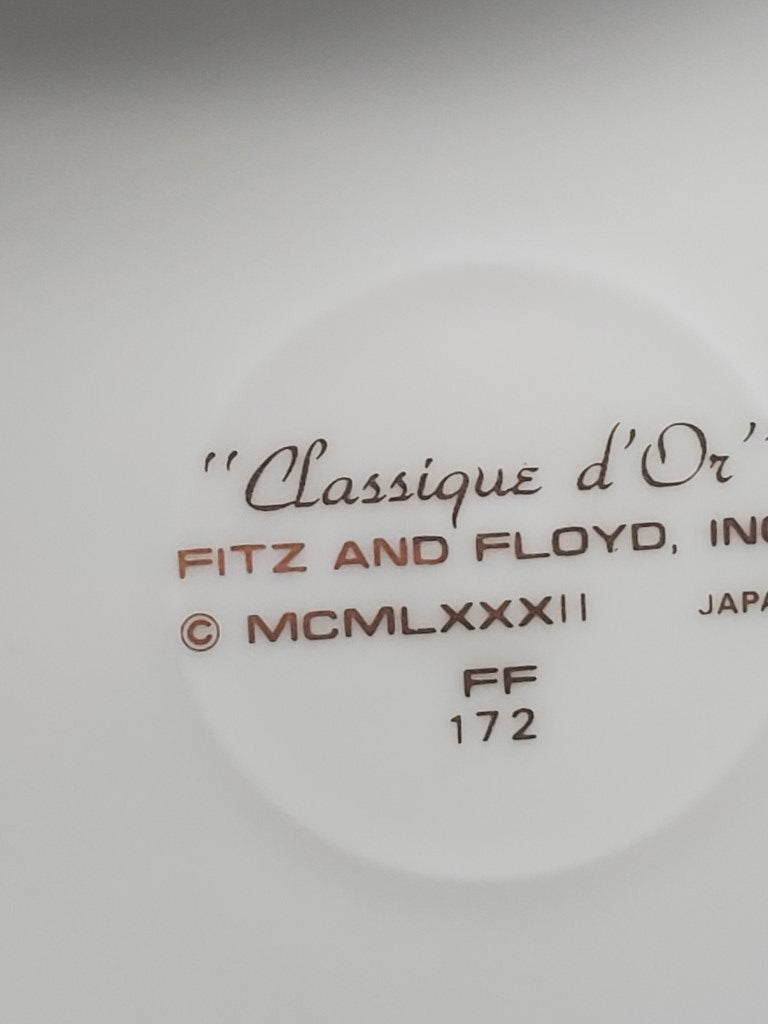 Set of 5 Fitz & Floyd Classique d'Or Cup & Saucer Sets LK