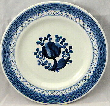Set of 4 Royal Copenhagen Tranquebar-Blue Bread & Butter Plates (Imperfect)