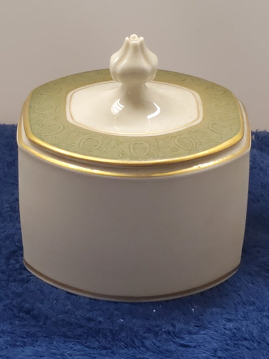 Franciscan Antique Green Sugar Bowl with Lid