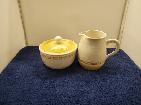 Franciscan Hacienda Gold (USA) Creamer and Sugar Bowl with Lid LK