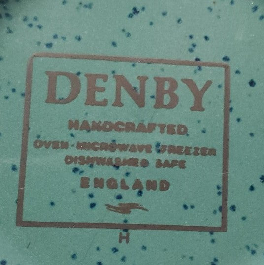 Set of 4 Denby Harlequin Dinner Plates (Blue/Red)