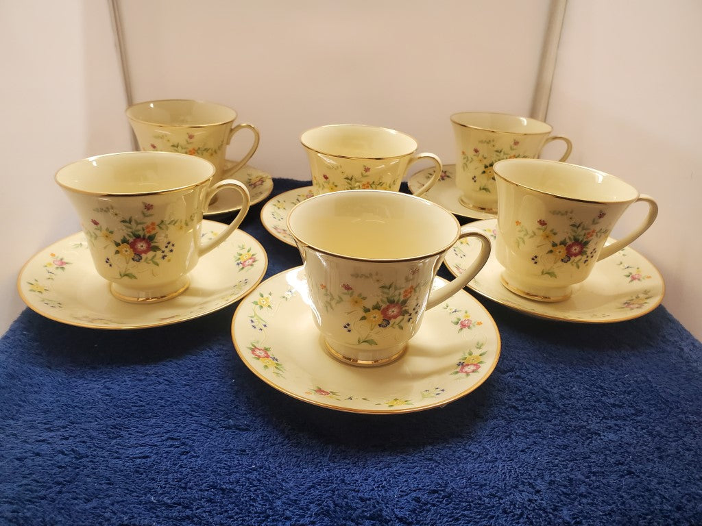 Set of 6 Noritake Impression Cup & Saucer Sets LK