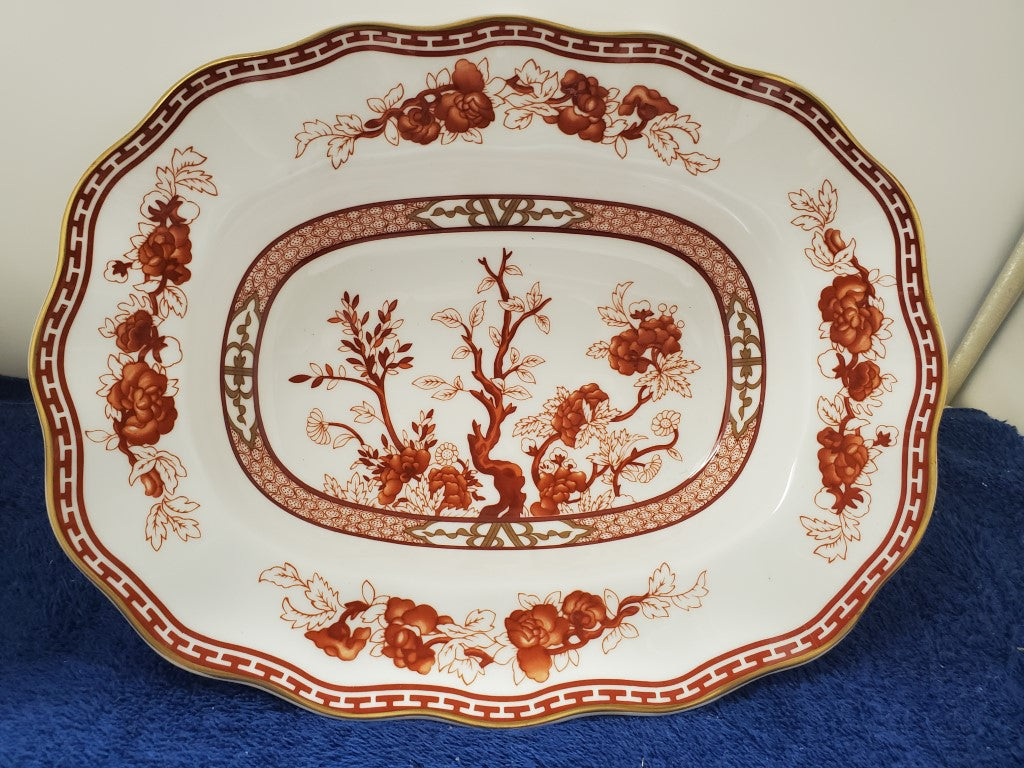 Coalport Indian Tree Coral Oval Vegetable Bowl LK