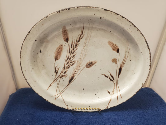 Stonhenge Wild Oats Oval Serving Platter