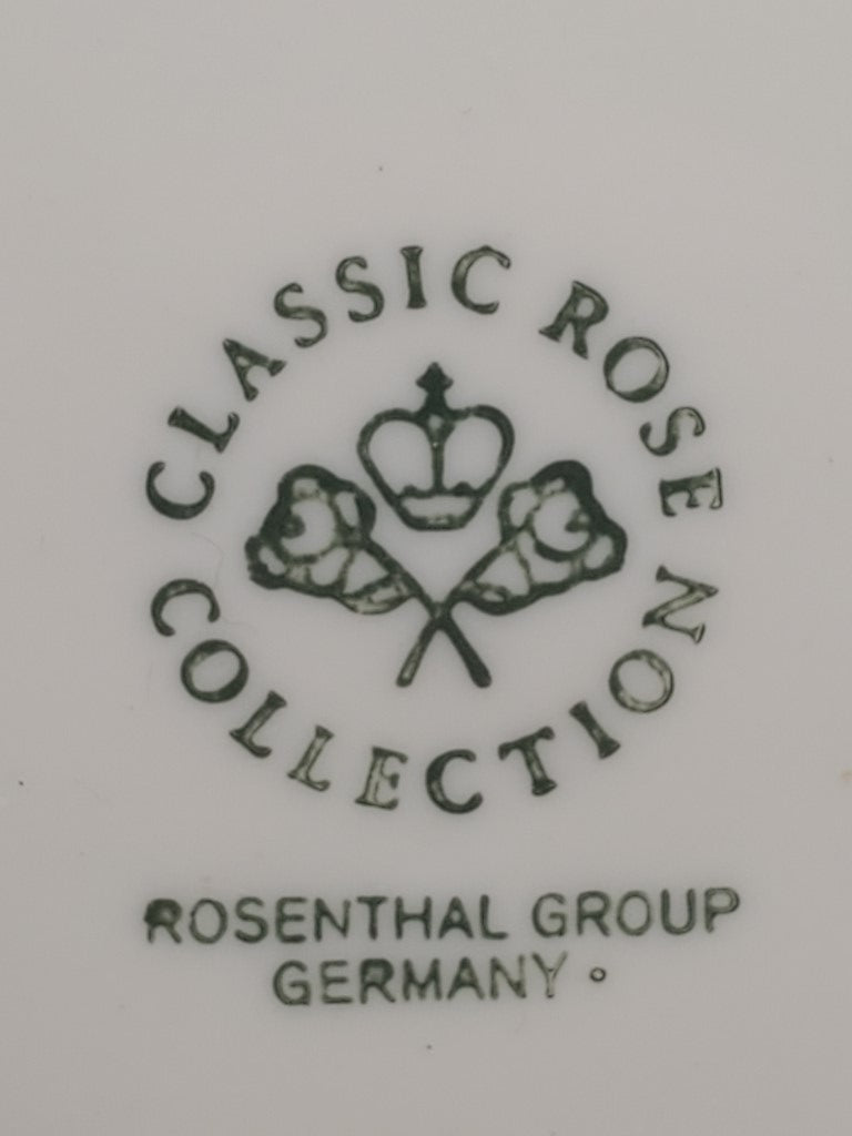 Set of 4 Rosenthal Moss Rose (Sans Souci - Ivory) Dinner Plates LK