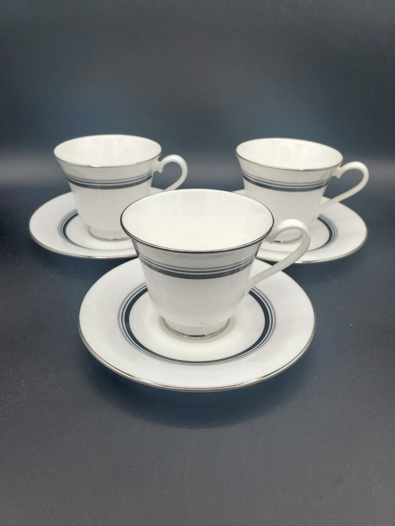 Set of 3 Royal Doulton Eternity Cup & Saucer Sets LK