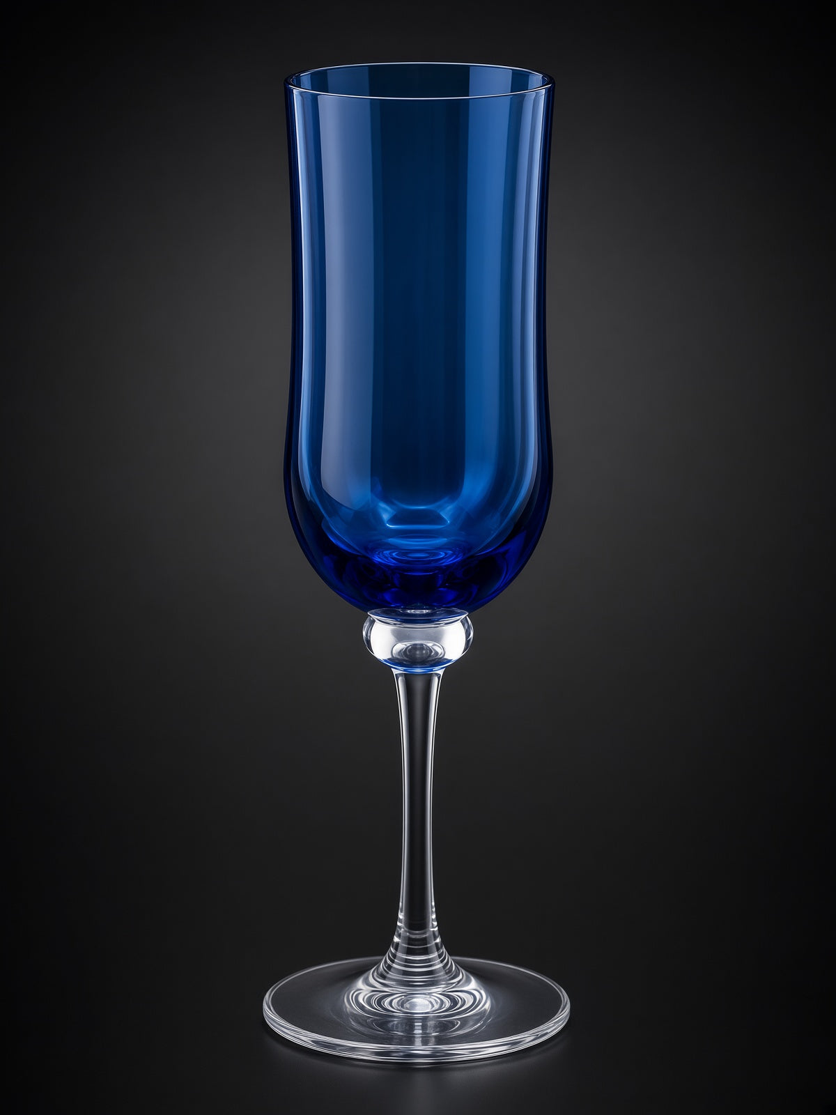 Set of 3 Lenox Ensemble Cobalt Champagne Flutes LK