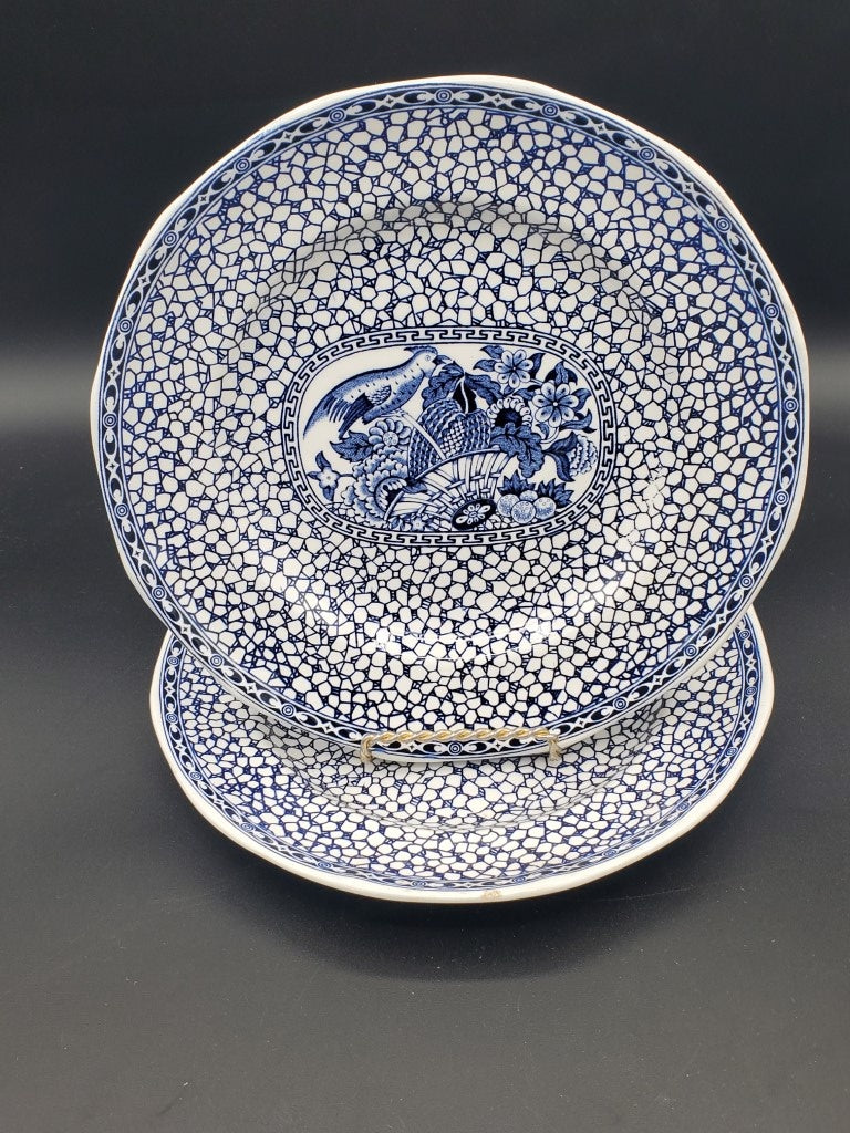 Set of 2 Adams Chinese Bird Luncheon Plates LK