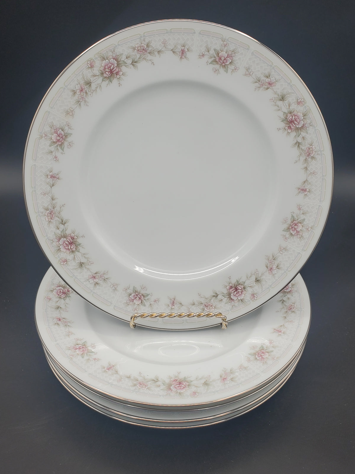Set of 5 Noritake Thornton Dinner Plates LK