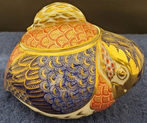 Royal Crown Derby Figurines Quail Sugar Bowl and Lid