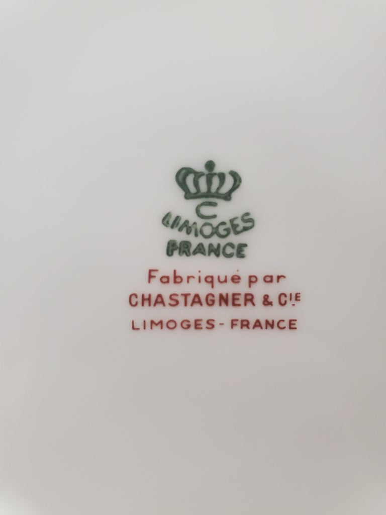 Set of 5 Chastagner Limoges (France) Unknown Luncheon Plates LK