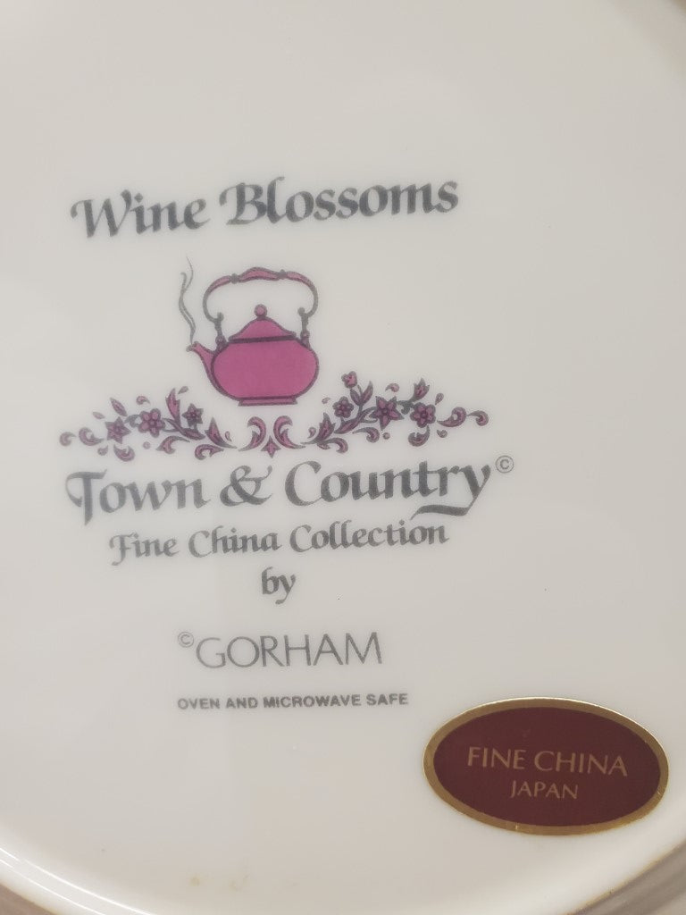 Set of 4 Gorham Wine Blossoms Salad Plates LK