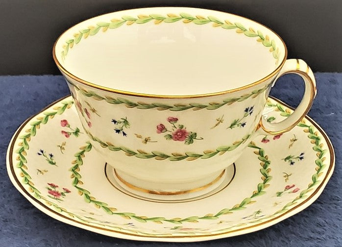 Set of 2 Bernardaud Artois Vert Cup & Saucer Sets