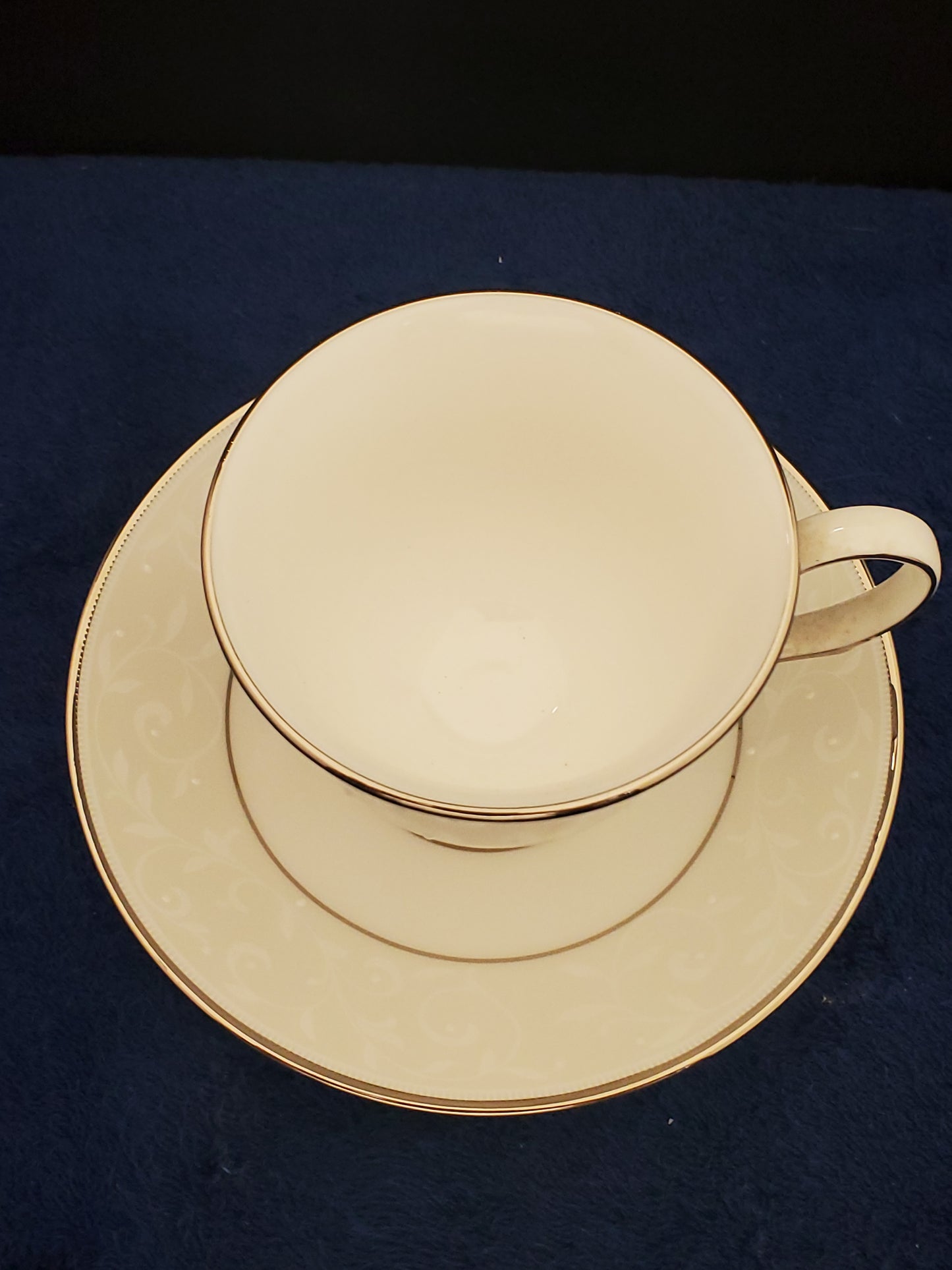 Set of 6 Lenox Opal Innocence Cup & Saucer Sets - New